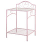 Massi - Metal 1-Shelf Nightstand - Powder Pink