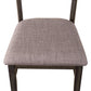 Anglewood - Slat Back Upholstered Side Chair - Dark Brown
