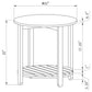 Fowler - 1 Shelf Round Engineered Wood Table