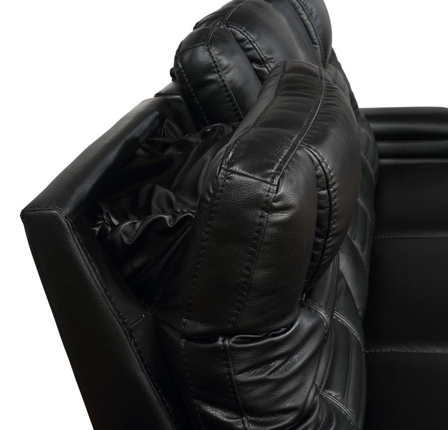 Zane - Dual Power Loveseat - Black