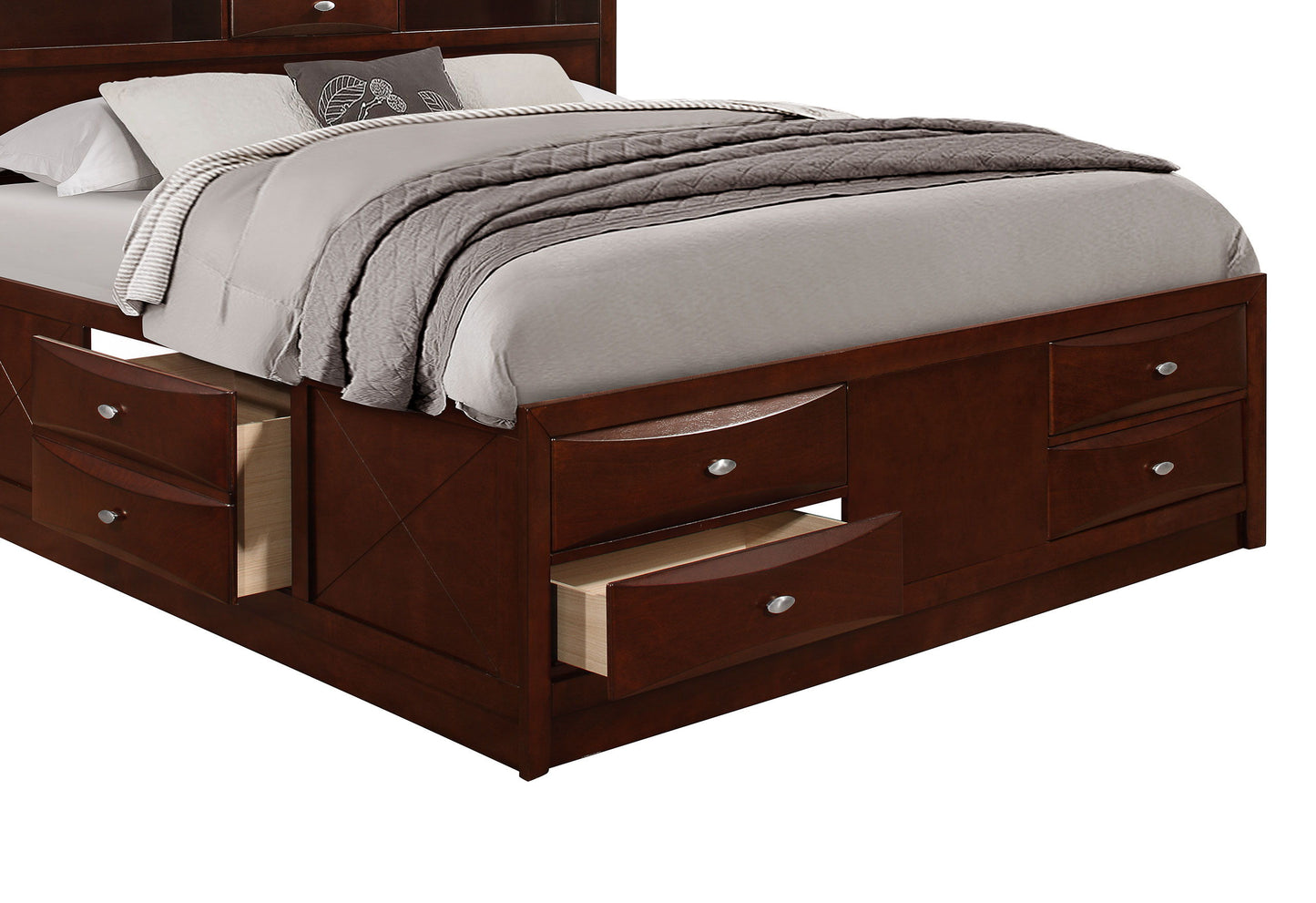 Linda - King Bed - Merlot