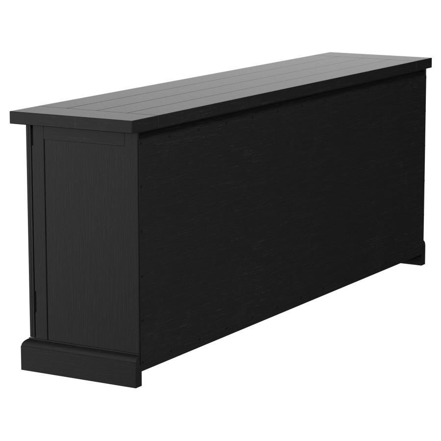 Florence - 4 Door Dining Sideboard Buffet - Distressed Black