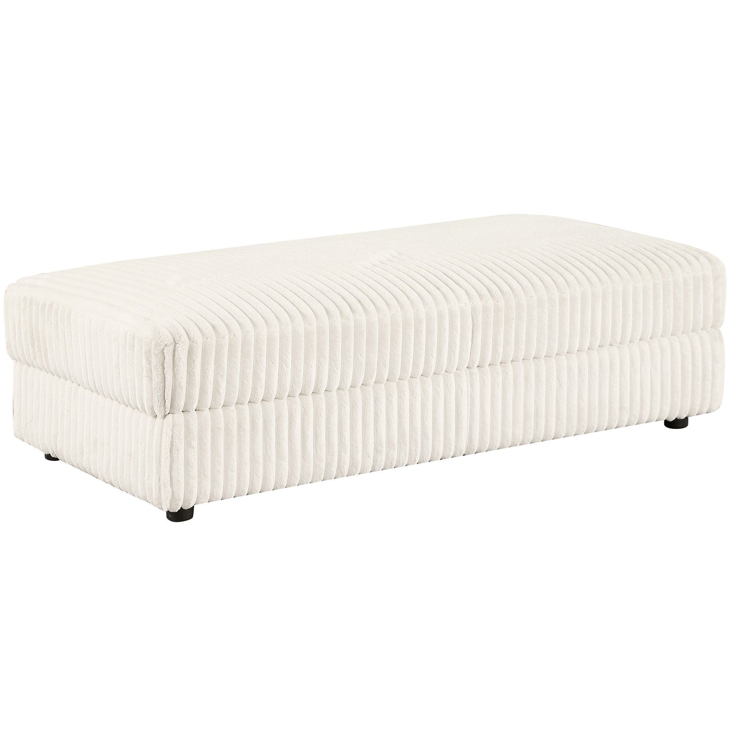 Emberson - Upholstered Rectangular Storage Ottoman - Ivory