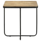 Elyna - Square Accent Table - Travertine And Black