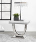 Kerwin - U-Base Square End Table - White And Chrome