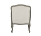 Tania - Chair - Cream Linen & Brown Finish