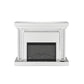 Nysa - Fireplace - Mirrored & Faux Crystals - 42"