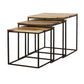 Belcourt - 3 Piece Square Nesting Tables - Natural And Black