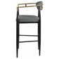 Tina - Metal Pub Height Bar Stool With Upholstered Back And Seat (Set of 2)