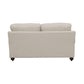 Glenn - Upholstered English Arm Loveseat - Light Gray And Blue