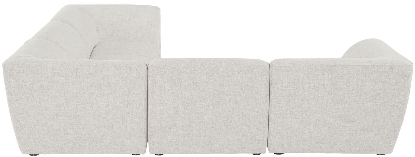 Miramar - Modular Sectional 5 Piece - Cream - Modern & Contemporary