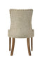 Yotam - Side Chair (Set of 2) - Beige Fabric & Salvaged Oak Finish