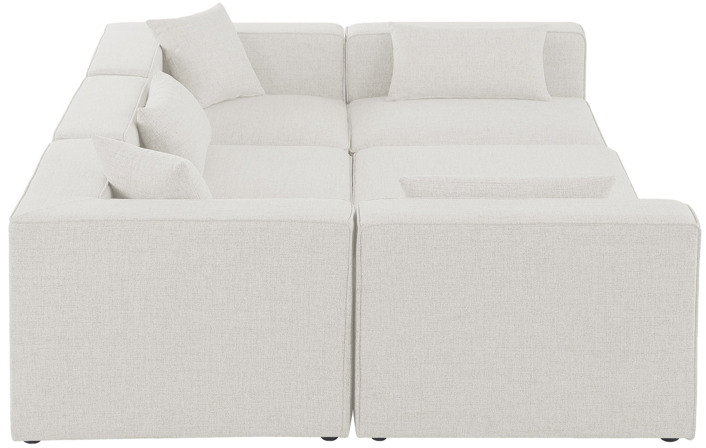 Cube - Modular Sectional 6 Piece - Cream - Modern & Contemporary