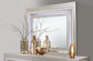 Paris - 4 Piece Queen Bedroom Set (Queen Bed With LED, Dresser, Mirror, Nightstand) - Champagne