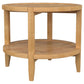 Camillo - Round Solid Wood End Table With Shelf - Maple Brown