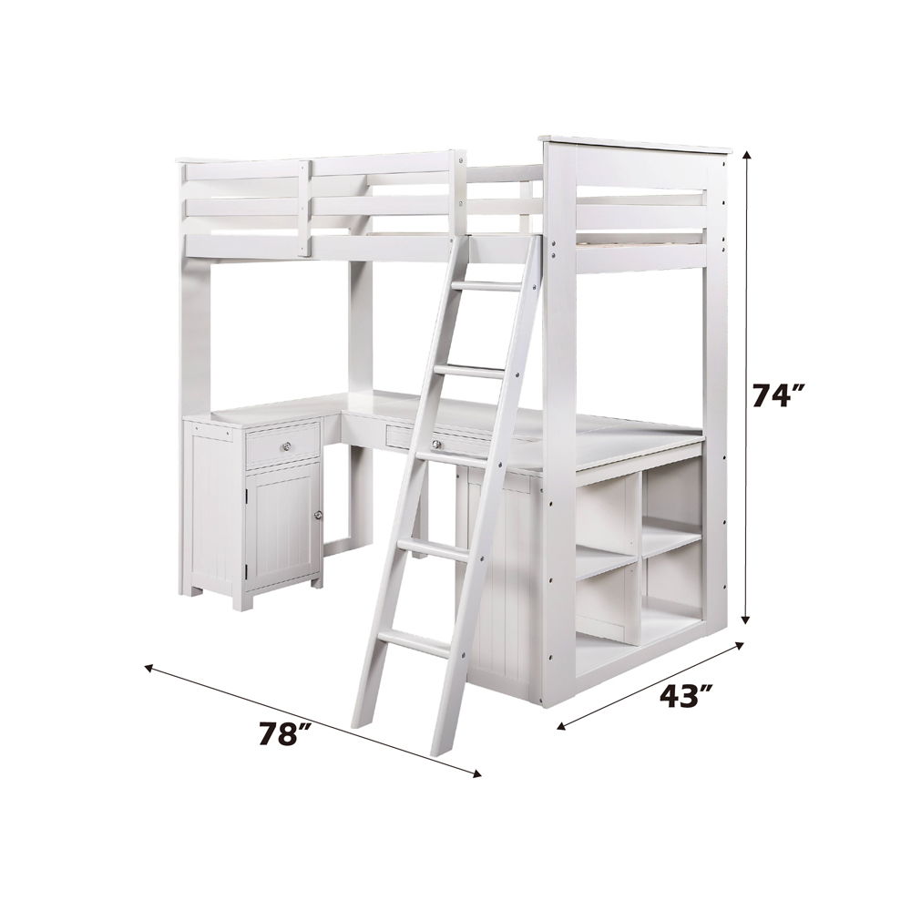 Ambar - Loft Bed - Light Gray