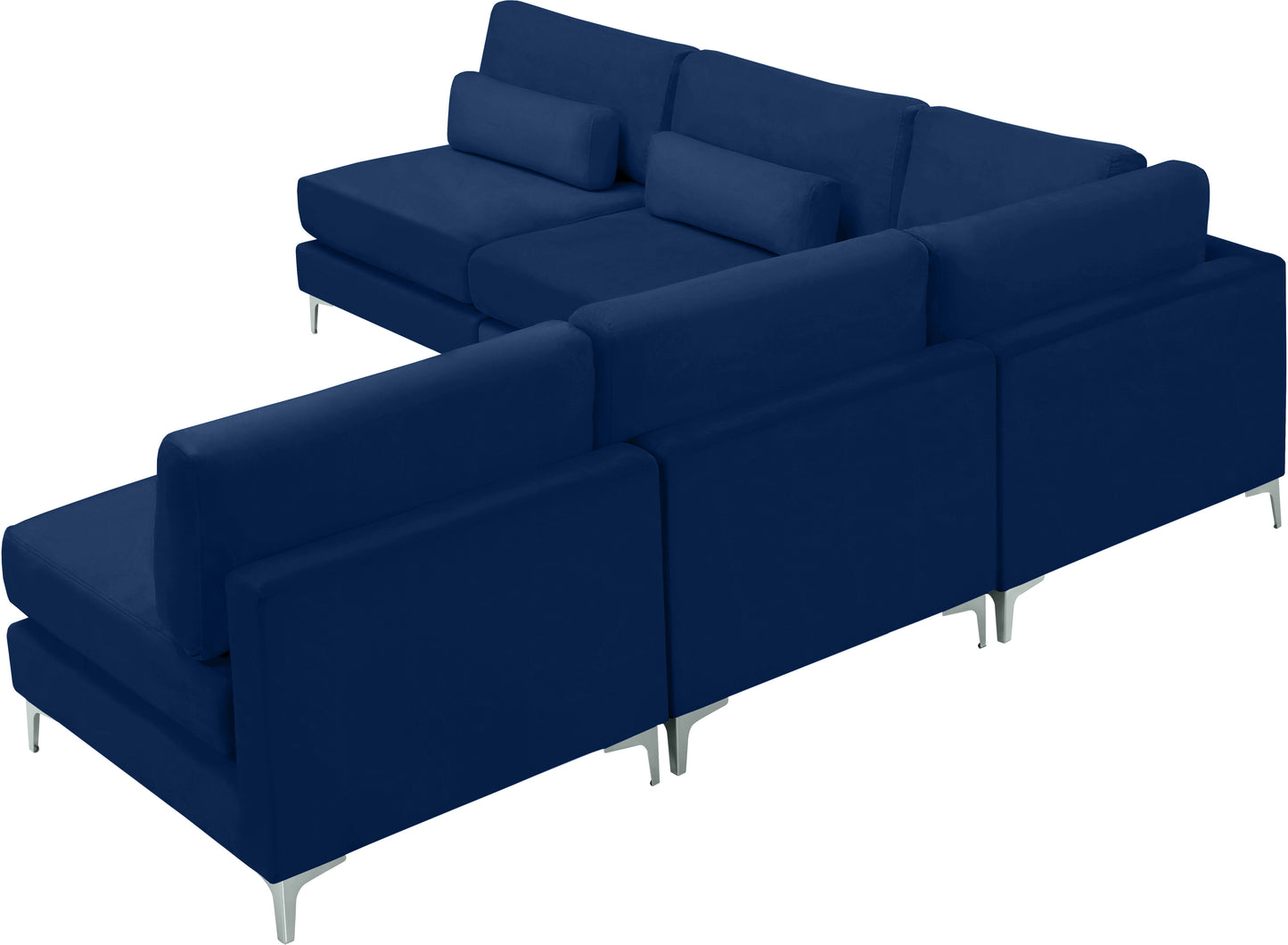 Julia - Modular Sectional 5 Piece - Navy - Fabric