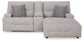 Acklen Place - Pewter - 4 Pc. - 3-Piece Power Reclining Sectional Sofa With Raf Chaise, Wide Seat Power Recliner