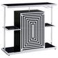 Zinnia - 2-Tier Glass Shelf Home Bar Wine Cabinet - Black