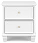 Fortman - White - Two Drawer Night Stand