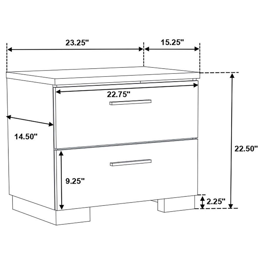 Jeremaine - Upholstered Platform Bedroom Set With LED