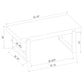 Pala - Rectangular Coffee Table - White High Gloss And Natural