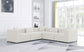 Cube - Modular Sectional 5 Piece - Cream - Fabric - Modern & Contemporary