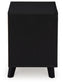 Danziar - Black - Two Drawer Night Stand