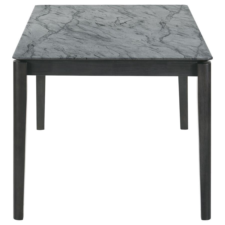 Stevie - Rectangular Faux Marble Top Dining Table