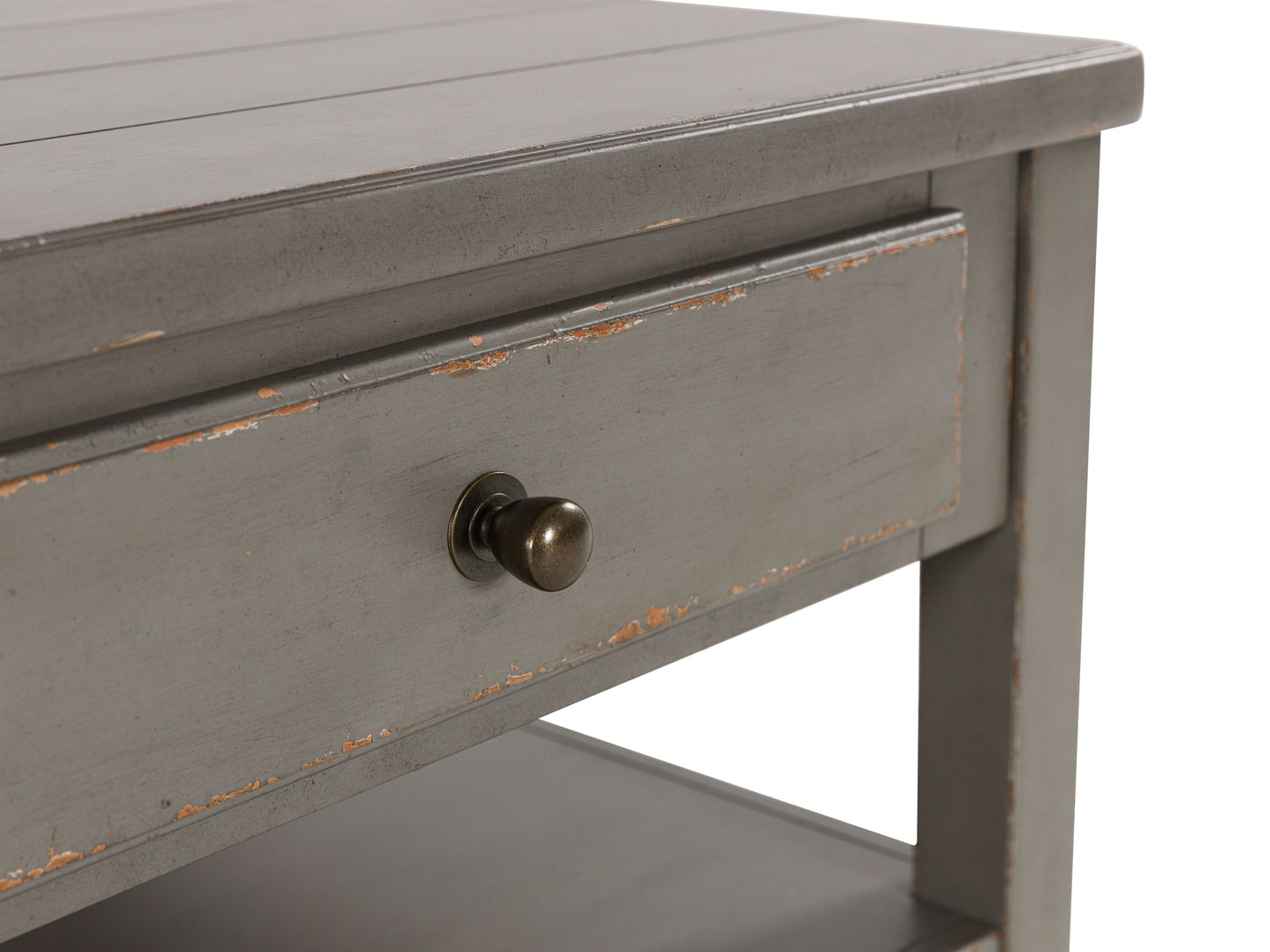 Charina - Antique Gray - Rectangular Cocktail Table