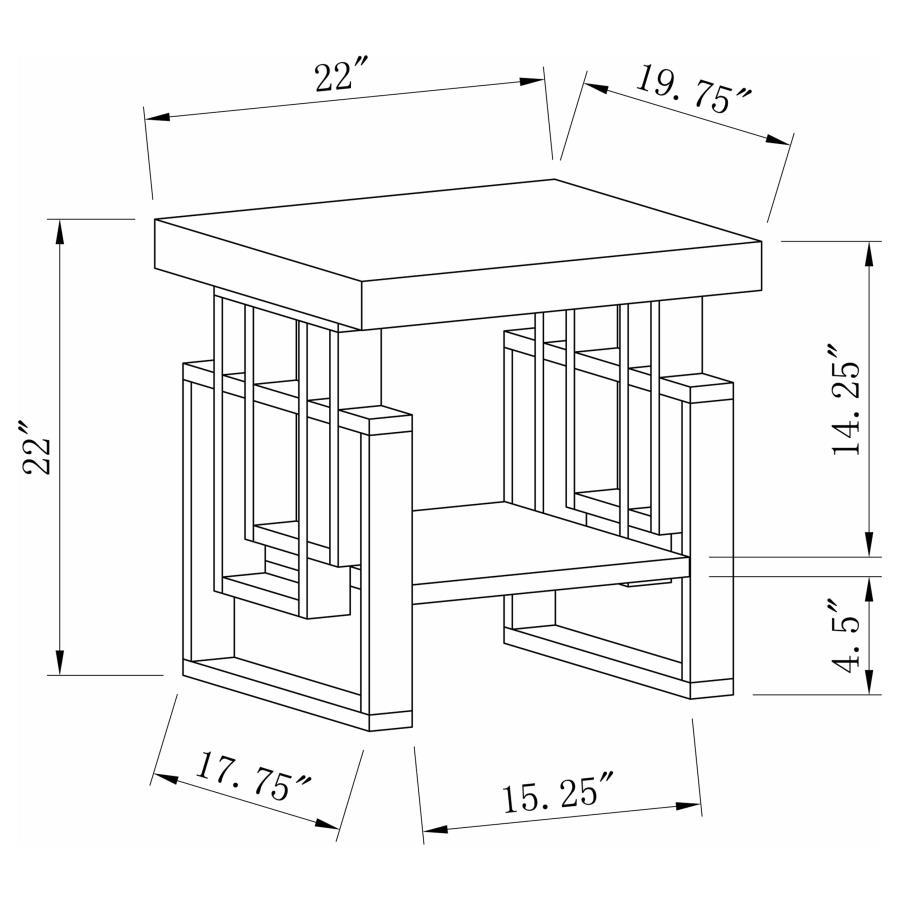 Schmitt - Rectangular End Table - High Glossy White