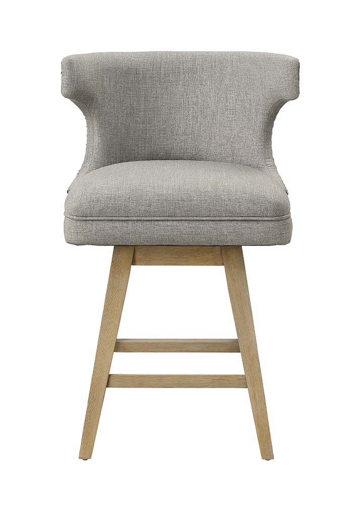 Everett - Counter Height Chair (Set of 2) - Fabric & Oak