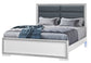 Andros - 5 Piece Full Bedroom Set With LED - Silver