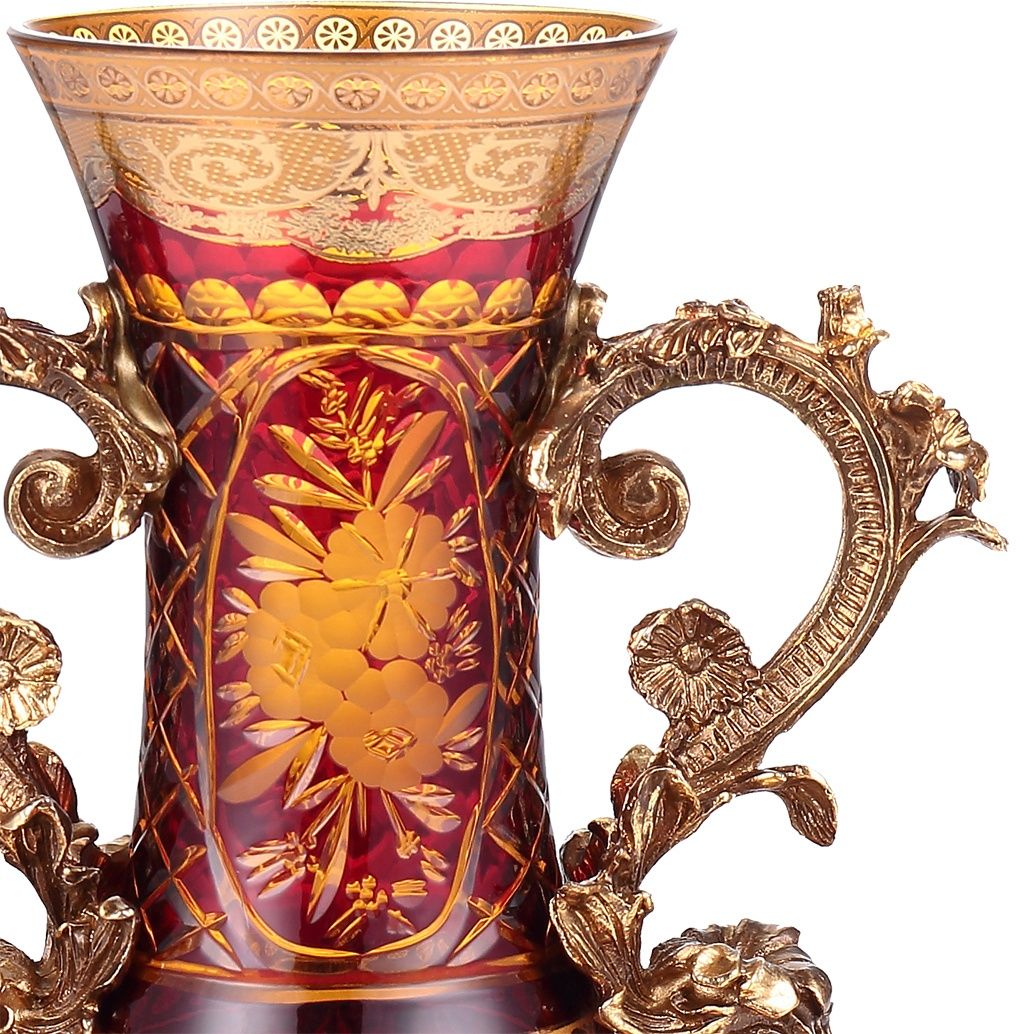 HD-7015 - Vase - Red / Gold