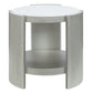 Kasa End Table - Sintered Stone Top & Champagne Finish