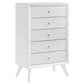 Janelle - 5-Drawer Bedroom Chest - White