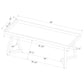 Beaufort - Velvet Upholstered Dining Bench - Steel Gray