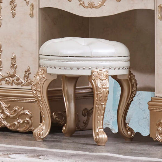 HD-9102 - Stool - Champagne With Ivory Marbling