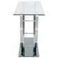 Danville - U-Shaped Glass Top Entryway Console Table - Chrome