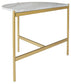 Wynora - White / Gold - Chair Side End Table