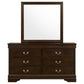 Louis Philippe - 6-drawer Dresser With Mirror