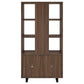 Maddox - 3-Shelf Cabinet Bookcase - Walnut