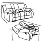 Weissman - Upholstered Padded Arm Reclining Loveseat - Gray