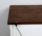 Alyson - Nightstand With USB Plug - Distressed White / Walnut