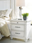 Kanwyn - Whitewash - Three Drawer Night Stand