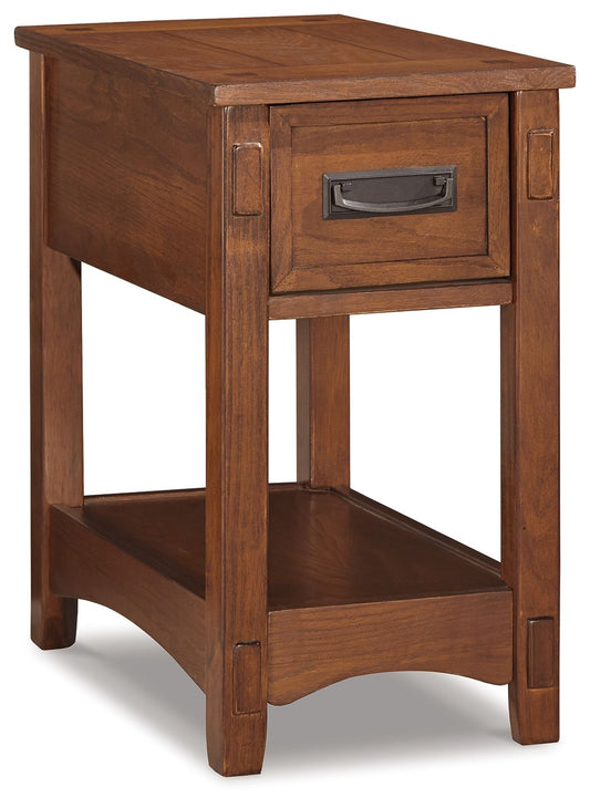 Breegin - Brown - Chair Side End Table - 1 Drawer