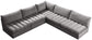 Jacob - Modular Sectional 5 Piece - Grey