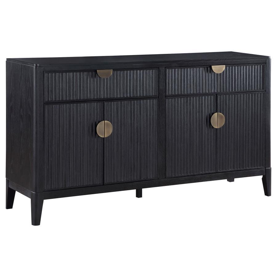 Brookmead - 4 Door Sideboard Buffet Storage Cabinet - Black