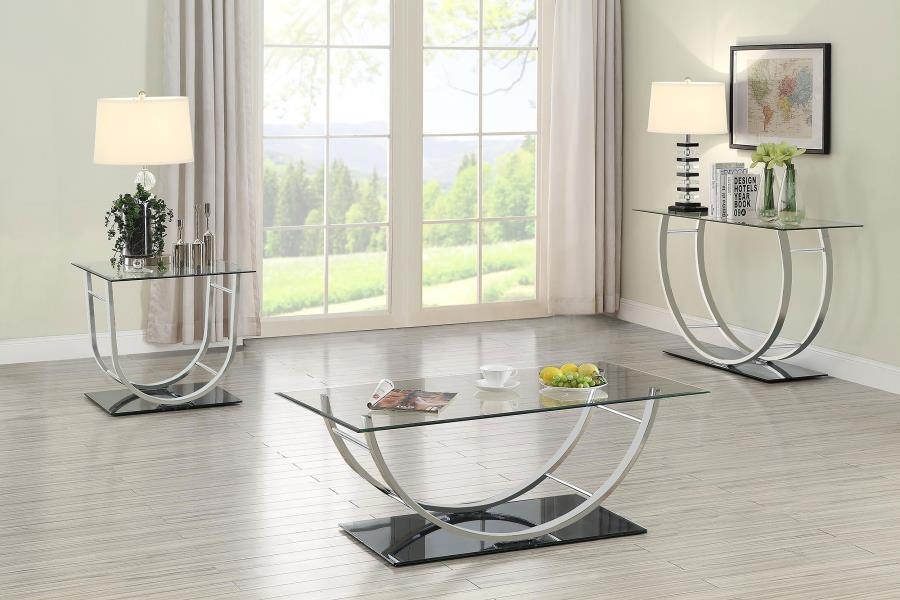 Danville - U-Shaped Coffee Table - Chrome