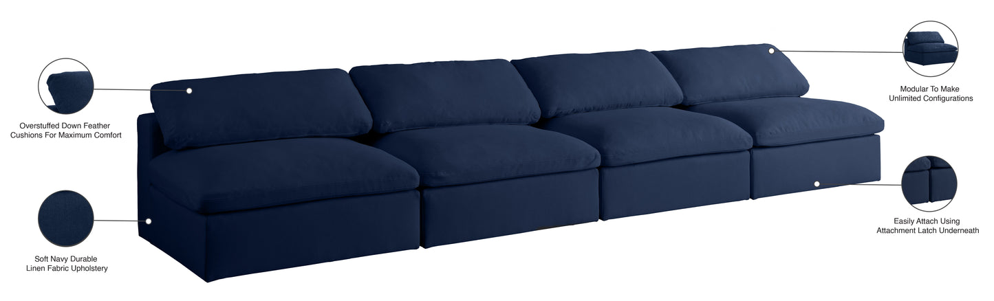 Serene - Modular Armless 4 Seat Sofa